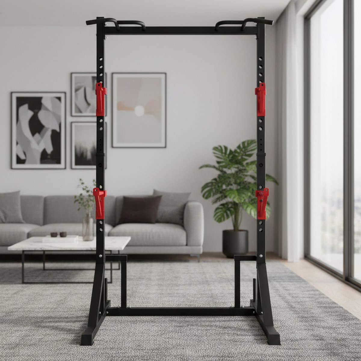 Heavy Equipment Gym - Regulowany stojak do ćwiczeń z drążkiem