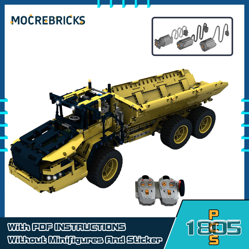 Dump Truck Toy - MOC Urban Advanced Building Blocks Custom