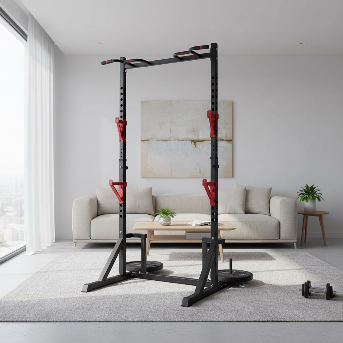Regulowany stojak do ćwiczeń z – Heavy Equipment Gym recenzja i cena