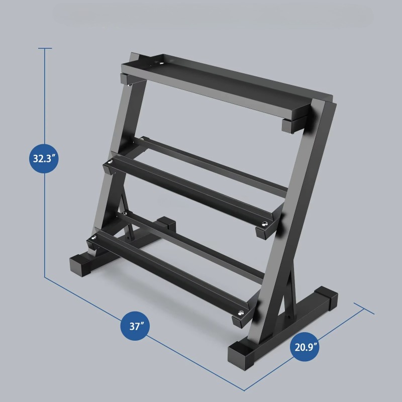 3-poziomowy stojak na hantle,  – Heavy Equipment Gym recenzja i cena