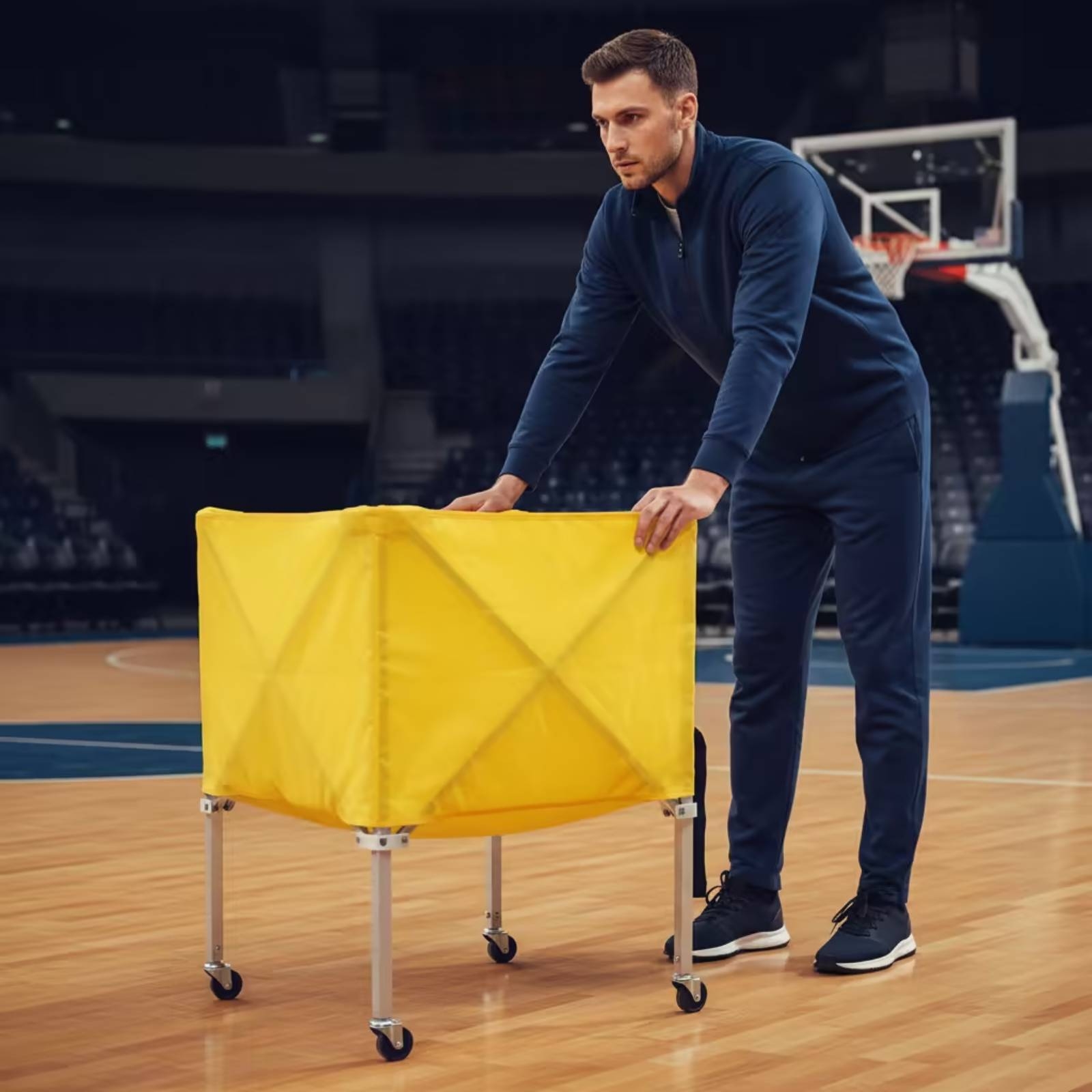 Składany wózek na piłki, lekki – Heavy Equipment Gym recenzja i cena